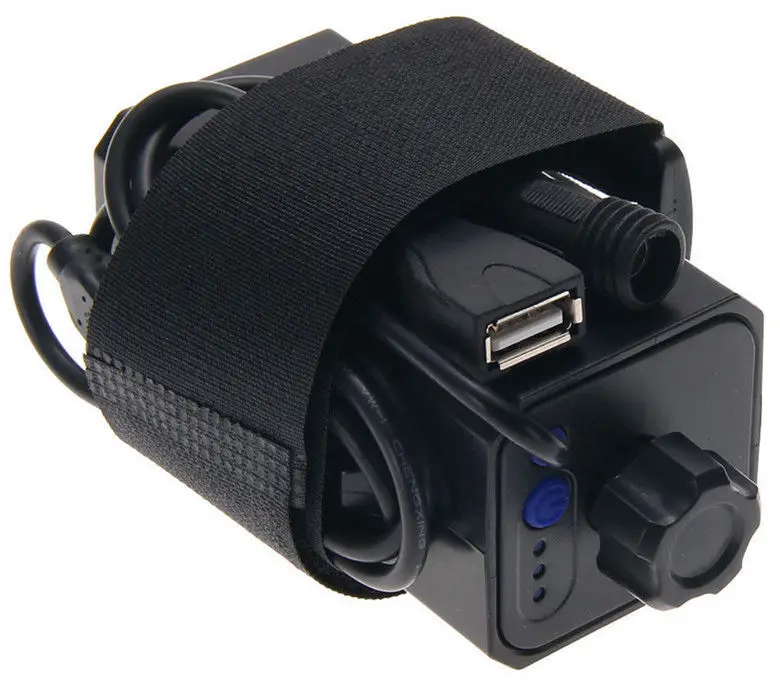 4x18650 комплект водонепроницаемых аккумуляторов 5 в USB/8,4 в постоянного тока с двумя портами 18650 Батарейный блок для велосипеда, задний светильник, головной светильник для велосипеда