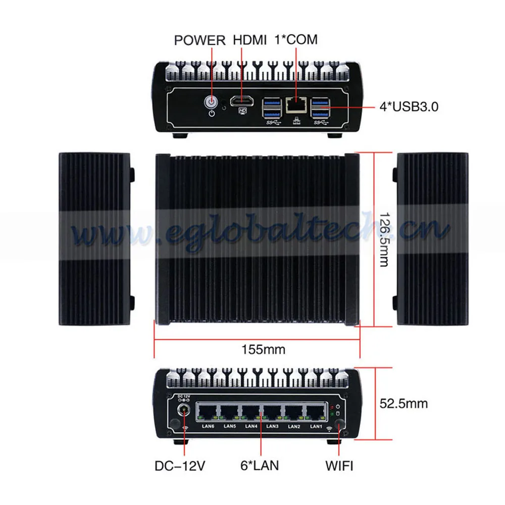 Core i5 7200U i3 7100U-безвентиляторный мини-ПК Pfsense 6* Intel Gigabit LAN RJ45 2,4 ГГц DDR4 Ram Linux брандмауэр маршрутизатор DHCP vpn-сервер