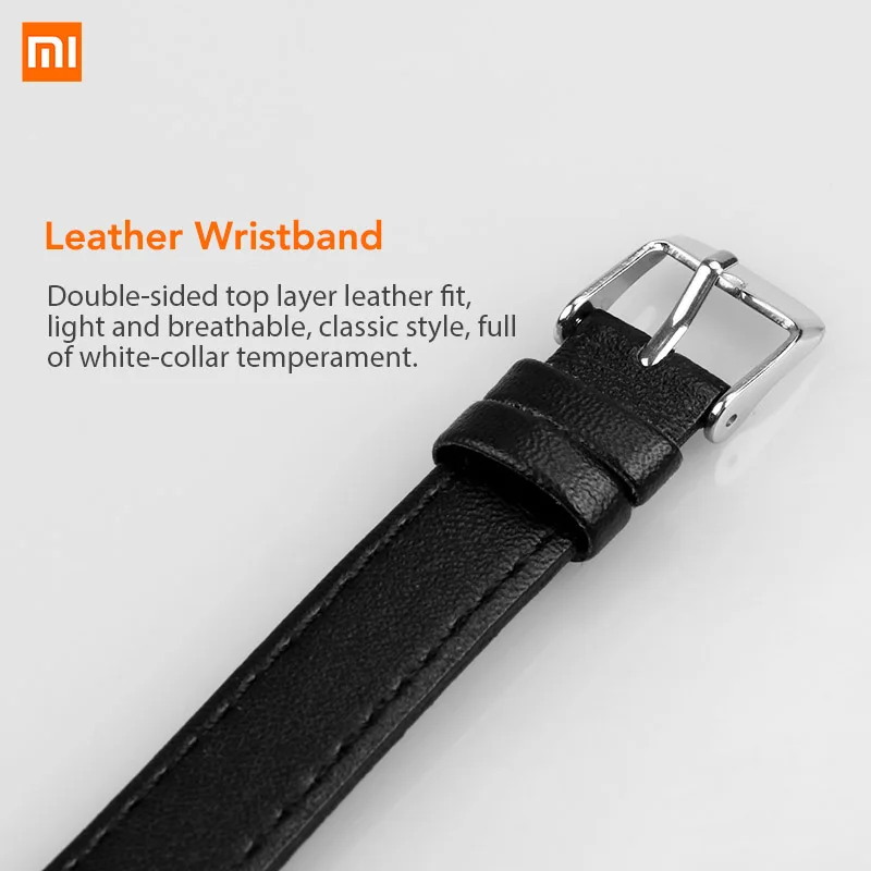 Браслет из нержавеющей стали Mi Band 3 ремешок натуральной кожи для умных часов Xiaomi