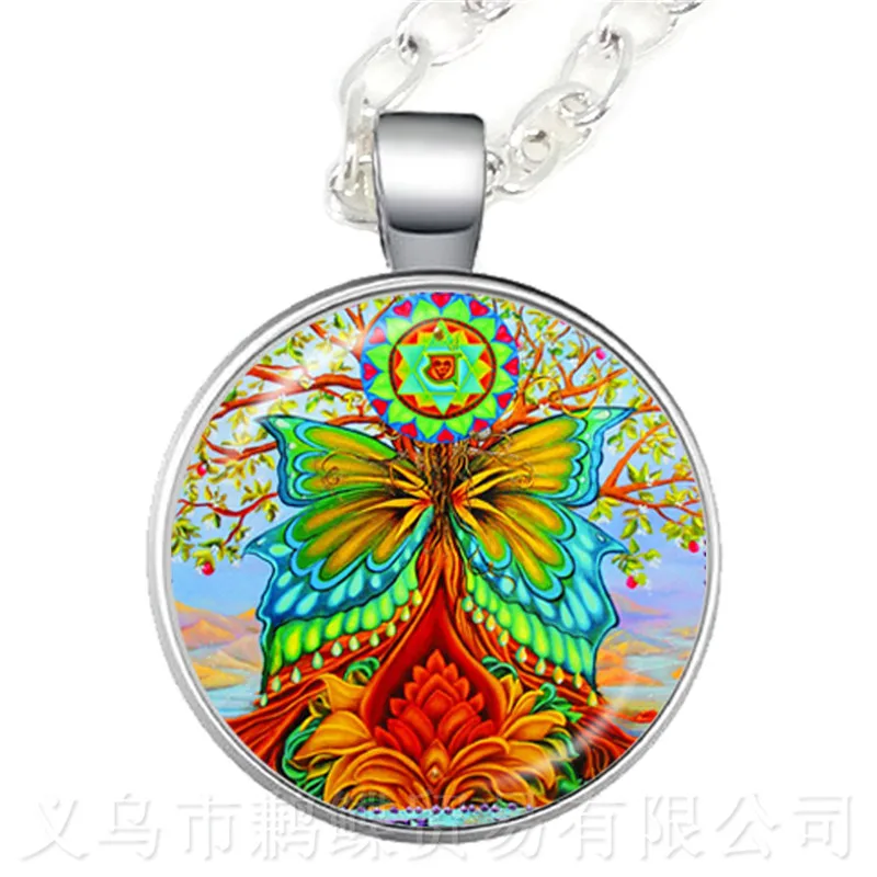 Узор Древа Жизни Картина винтажное ожерелье Время стеклянный купол ювелирные