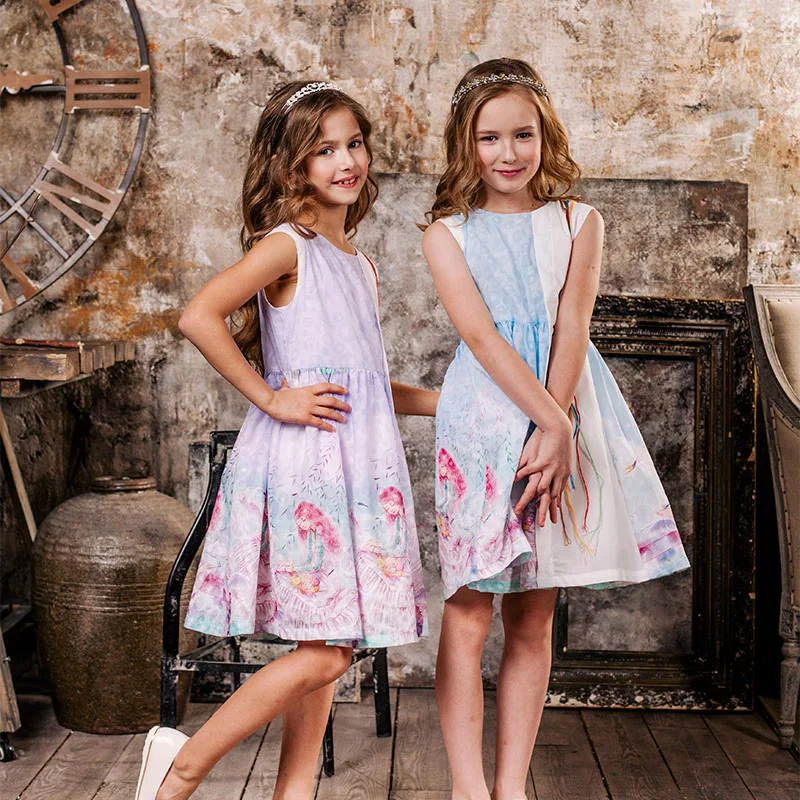 2019 г. новое летнее праздничное платье принцессы для девочек Детские платья vestidos