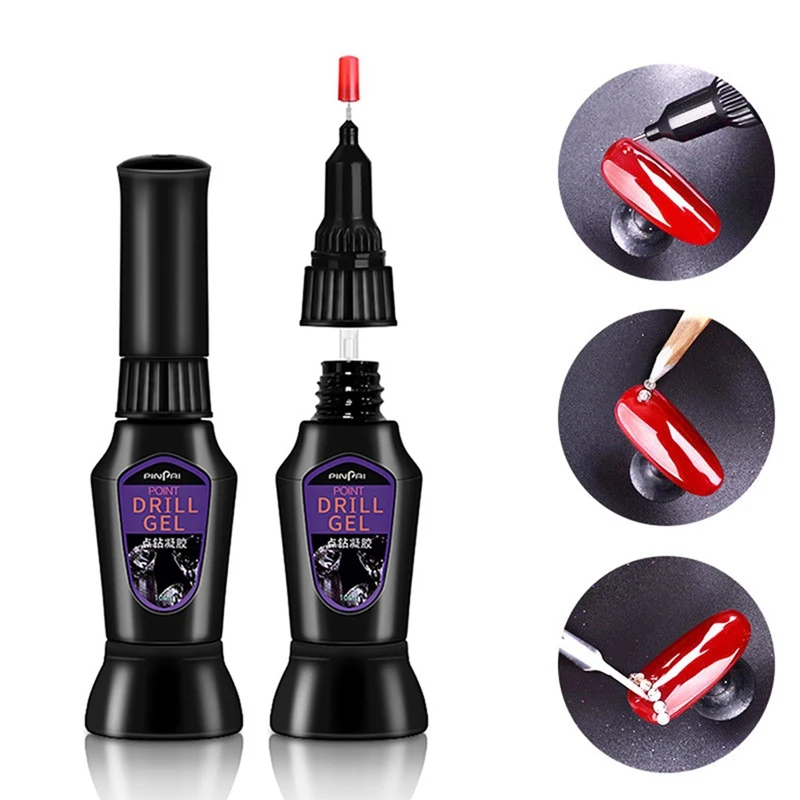 10 мл точечный сверлильный гель для ногтей стразы искусственные ногти прозрачные