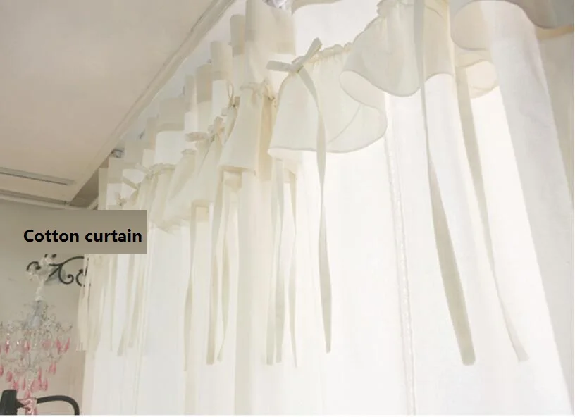 Занавеска кружевная на заказ элегантная белая занавеска с бантом в стиле