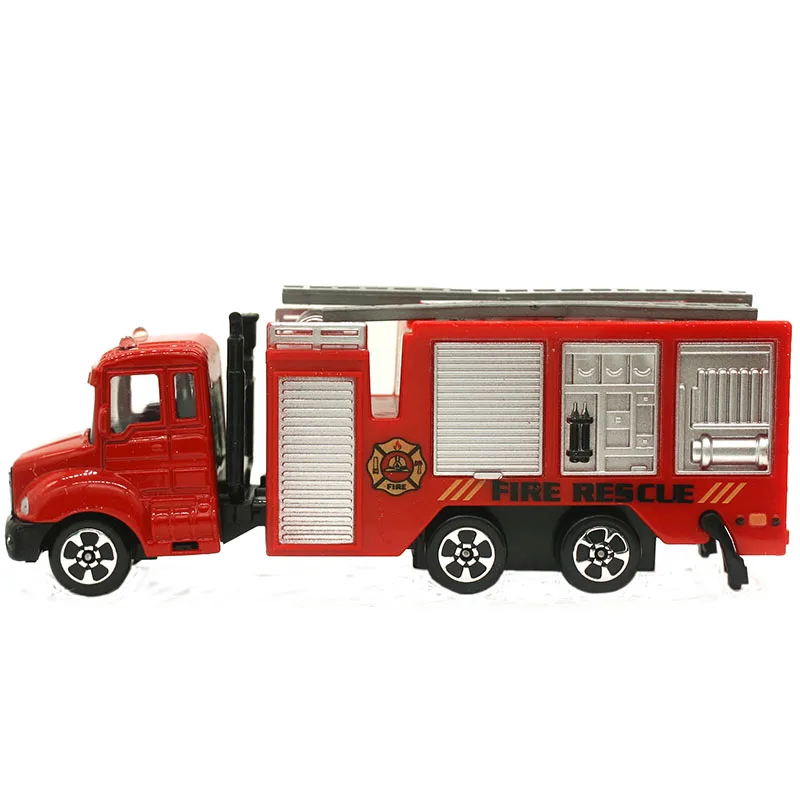 fire water truck 15 см модели автомобилей Пластиковые литые машины Инженерная модель автомобиля пожарная машина полицейский автомобиль трактор военный подарок на день рождения украшение 1 шт - Цвет: fire water truck