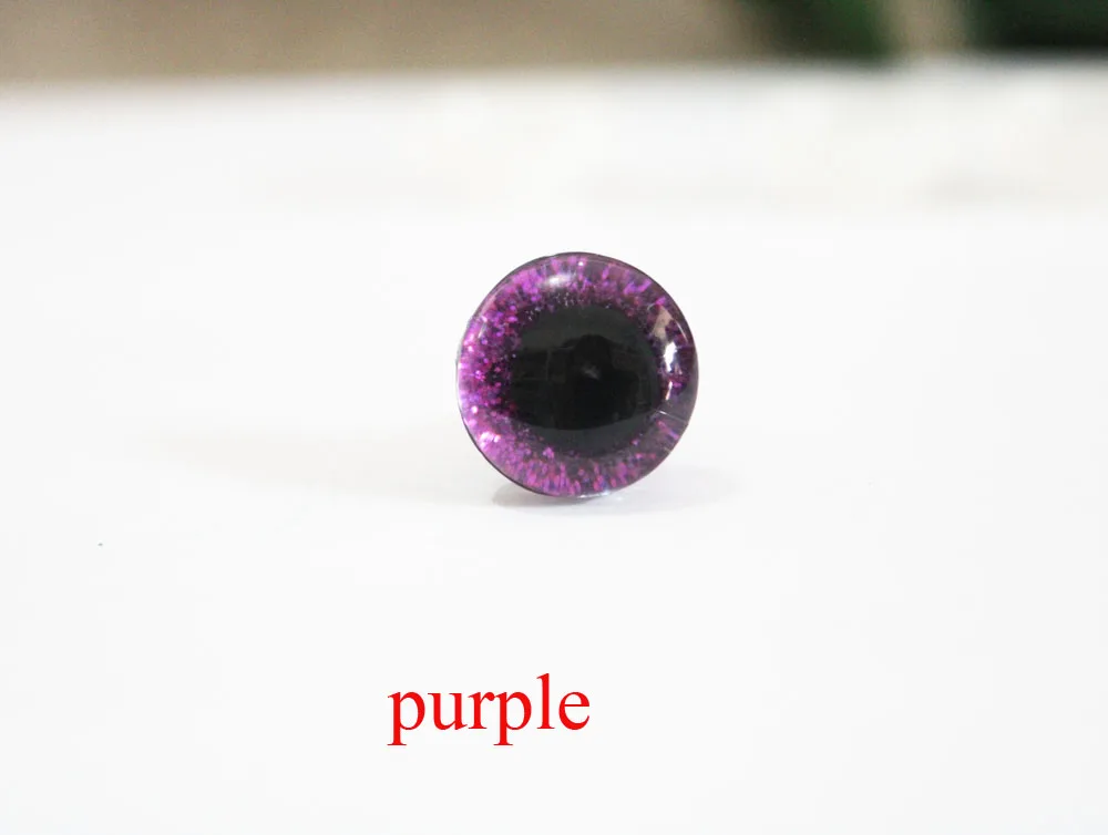 purple color 40 шт./лот 14 мм/16 мм/20 мм/24 мм 3D Прозрачные блестящие игрушечные глаза+ блестящая ткань+ шайба для плюшевая игрушка "сделай сам" Кукла-18 цветов на выбор-N18 - Цвет: purple color