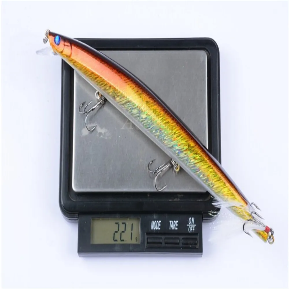 FISHINAPOT 1 шт. длинная большая рыболовная приманка в виде гольяна 18 5 см/22 г с перьями