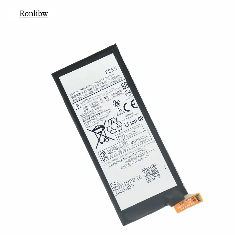 Ronlibw 2 шт. 3760 мАч Новая батарея FB55 Замена для Motorola Droid Turbo XT1581 XT1580 XT1585 Moto X