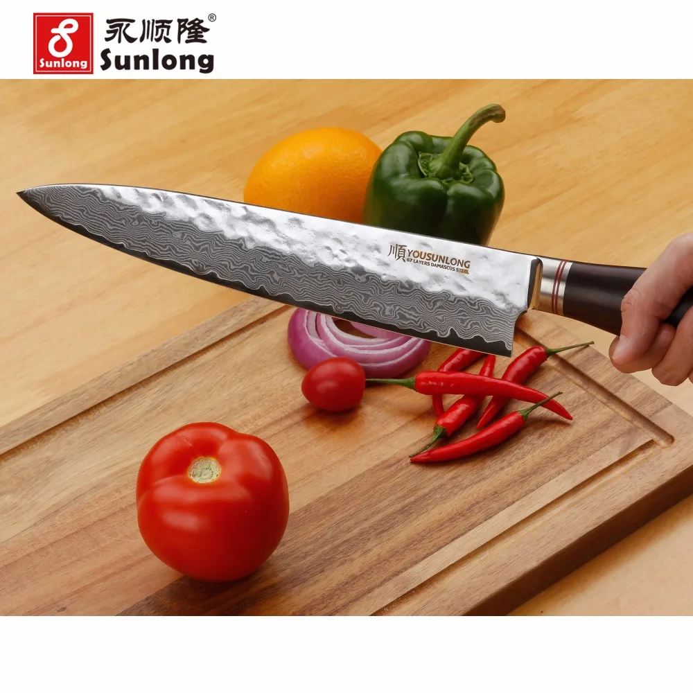 Профессиональные ножи шеф повара YOUSUNLONG Gyuto 10 дюймов японские VG10 ручка из