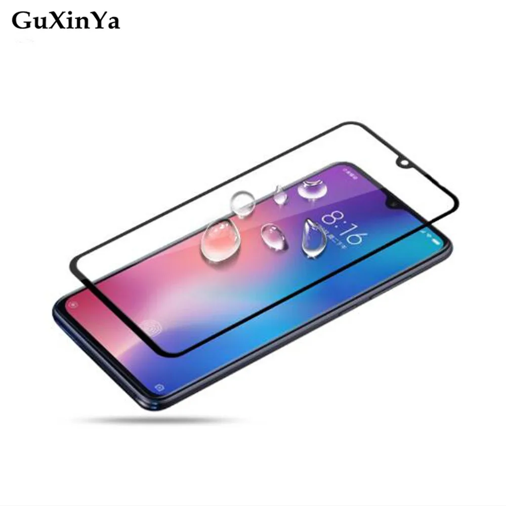 Защита экрана для Xiaomi Mi 9 SE полностью клейкое стекло закаленное / Mi9 полное