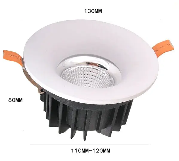 

10pcs/lot Dimmable LED Downlight 10W 15W 18W 20W 25W AC85V-265V COB LED DownLights COB Spot Recessed Down light