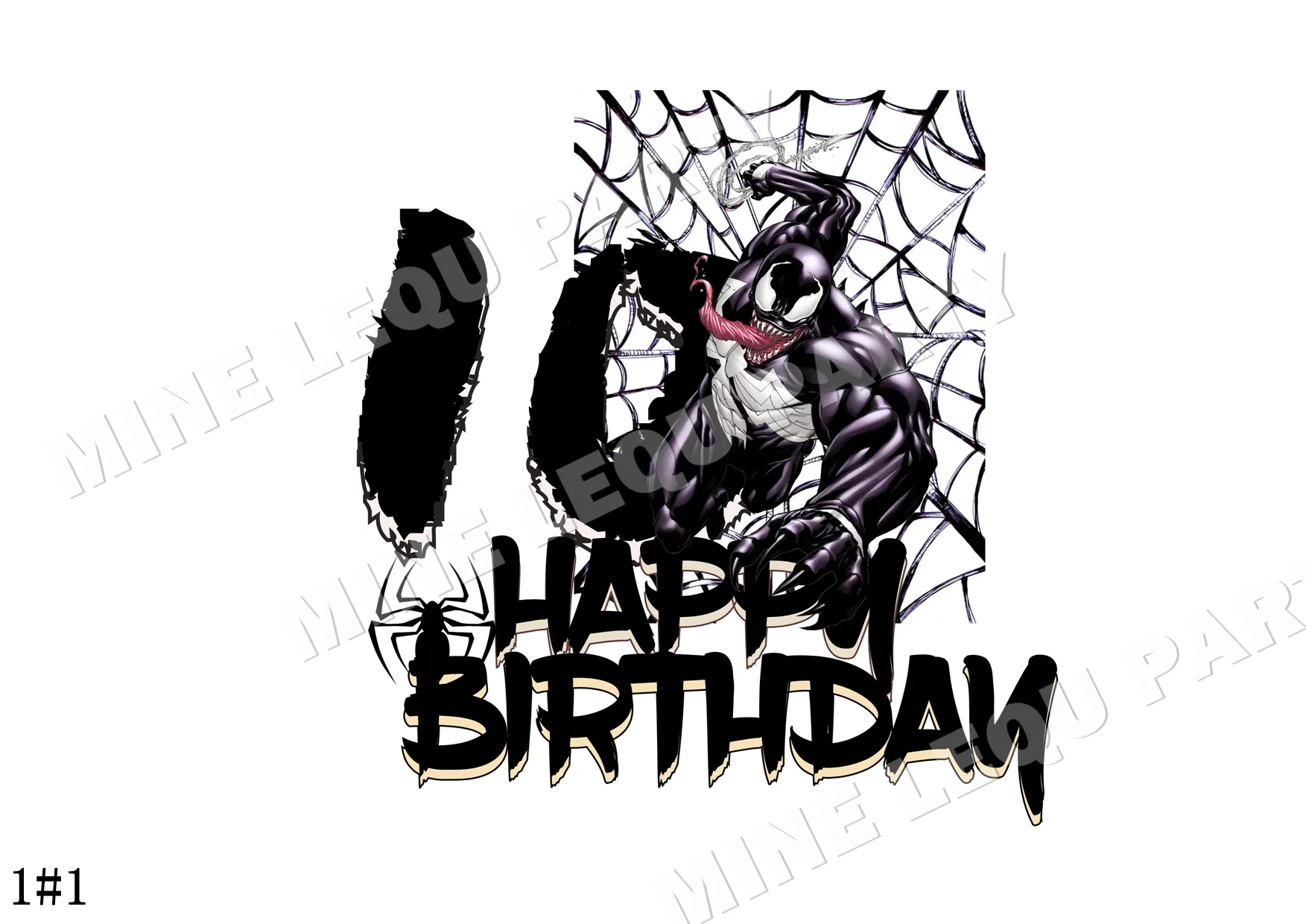 Светло-желтый Marvel Character Venom в фильме Удивительный Человек-паук торт Топпер Дети День рождения украшение душевой кабины поставки DBZ Goku - Цвет: Светло-желтый