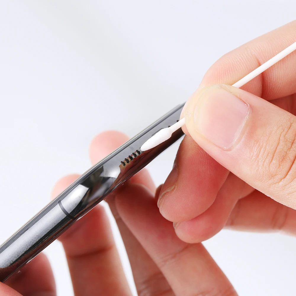 50 шт./лот Pro чистящий тампон с двойной головкой хлопковая одноразовая палочка для