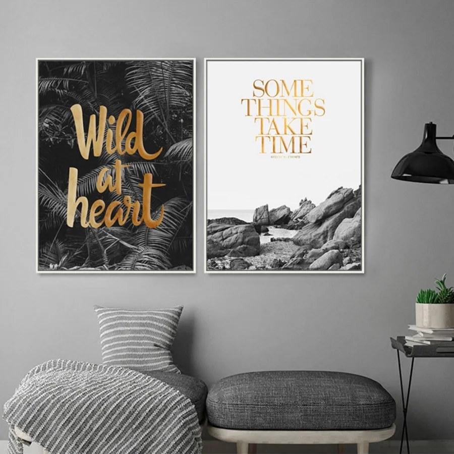 ASAPFOR некоторые вещи Take Time цитаты печатает черный и белый плакаты Nordic Home