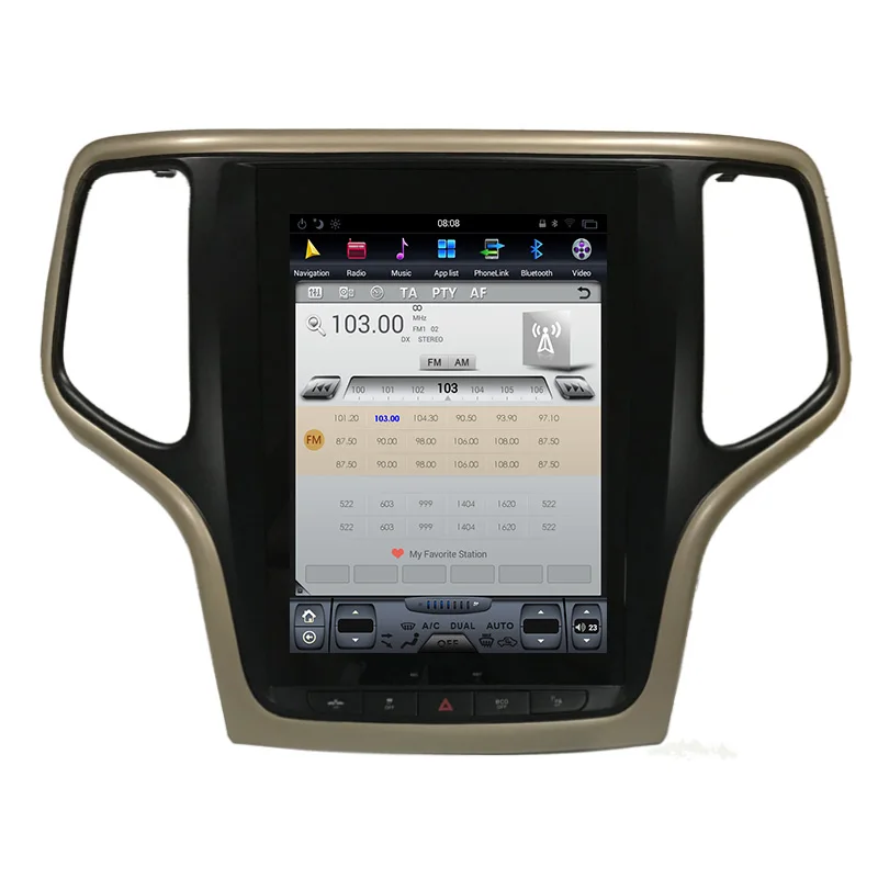 Автомобильное вертикальное радио 10 4 дюйма Android для JEEP Grand Cherokee 2010 2012-2019 головное
