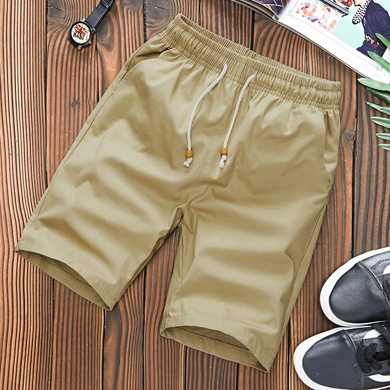 khaki Bingchenxu Брендовые мужские шорты Новые Модные дышащие удобные повседневные мужские пляжные шорты быстросохнущие пляжные шорты для мужчин 743 - Цвет: khaki