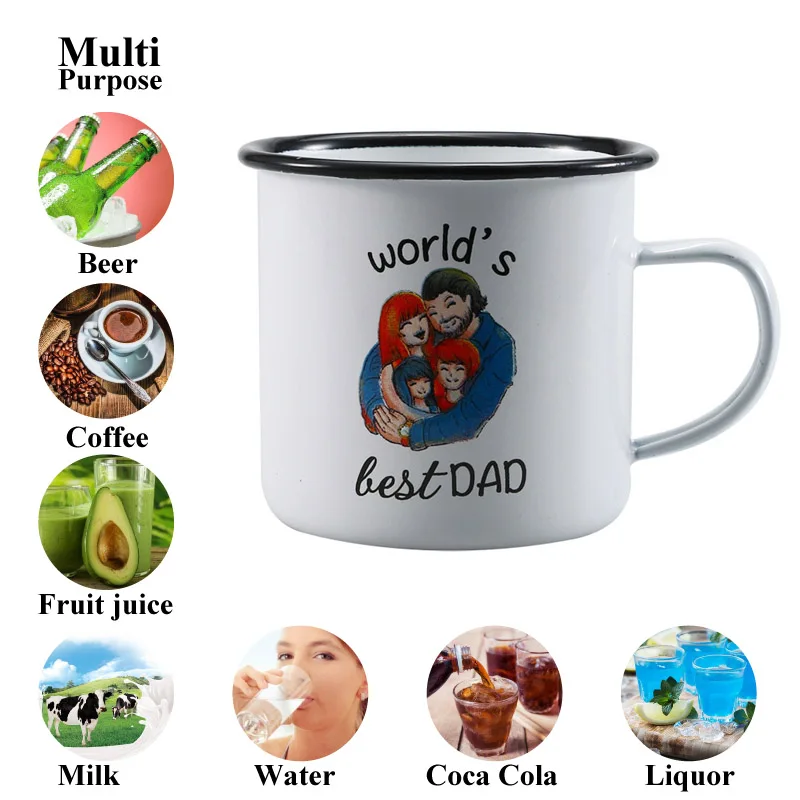 Кружка для молока с эмалью всей семьи кружка подарка на день матери пива отца