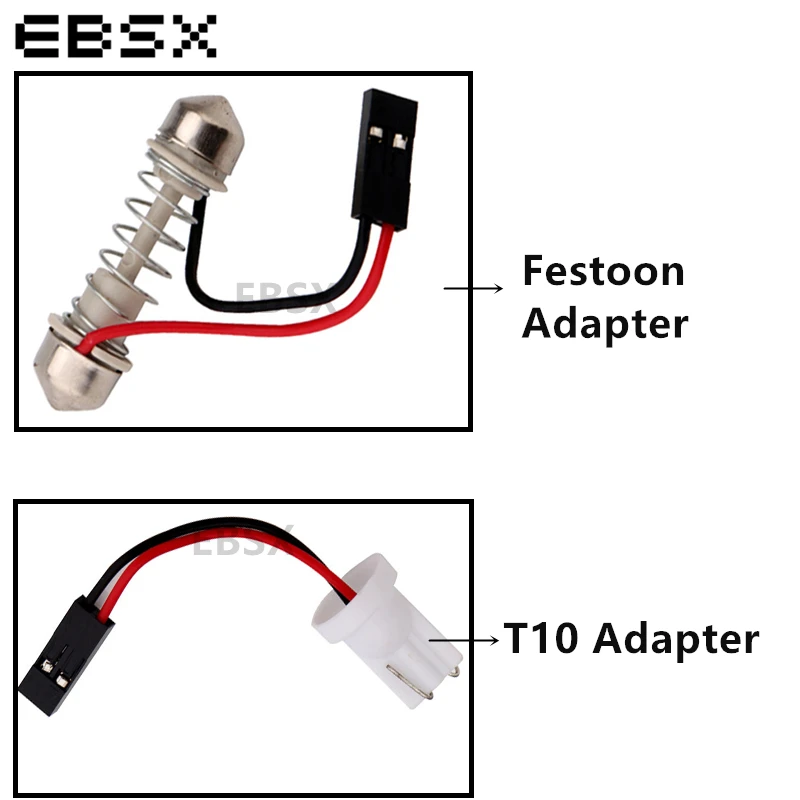 EBSX Новинка 30 шт. T10 2835 8 SMD двухцветная синяя Белая Гирлянда купольная панель