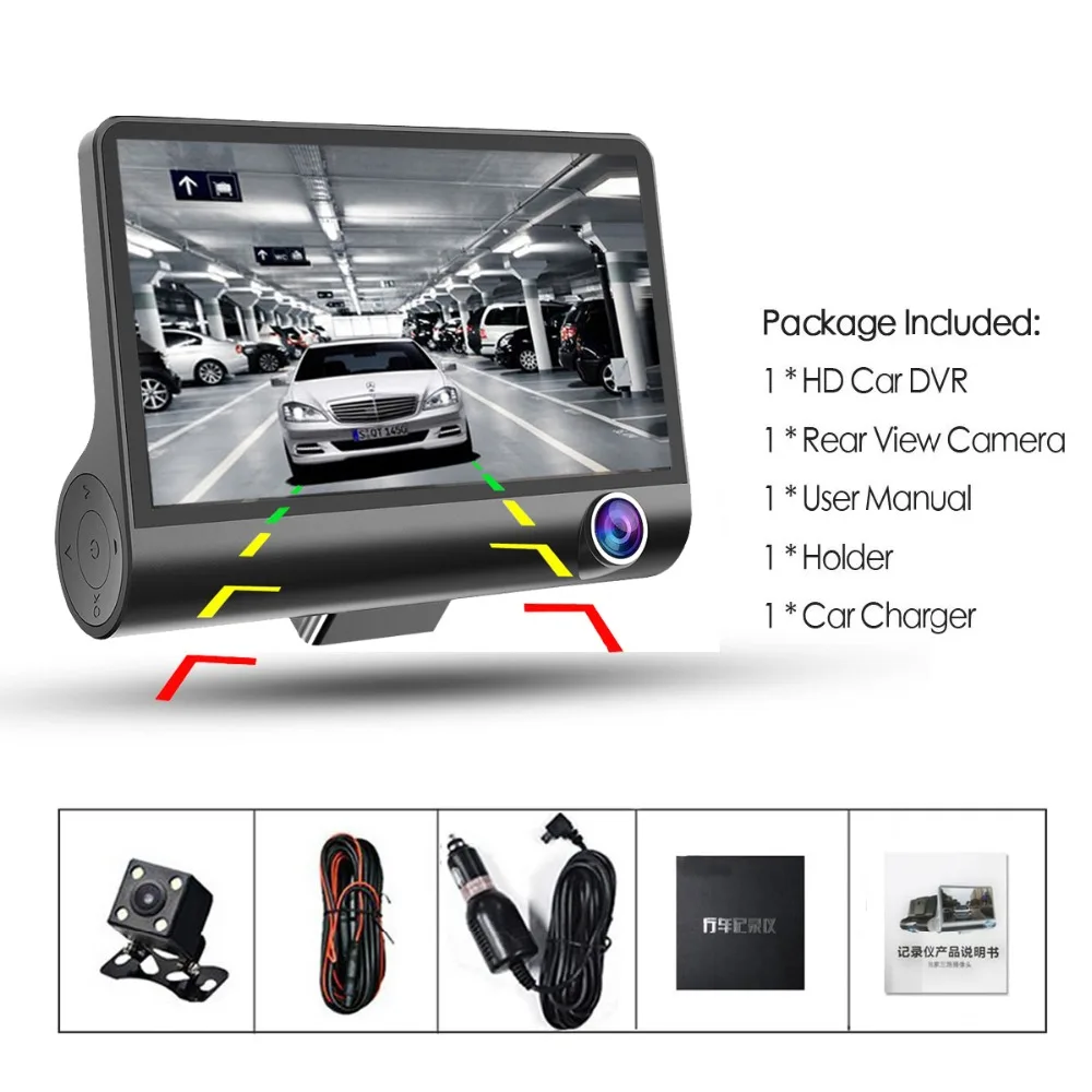 Авто Full HD 1080P видеорегистратор с g датчиком и 170 широкоугольным объективом 4 0 дюйма