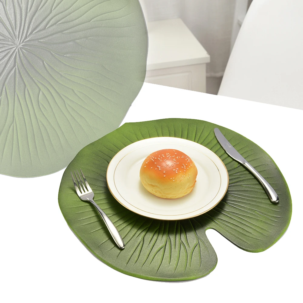 3 шт. форма листа лотоса EVA противоскользящие термостойкие плацемат