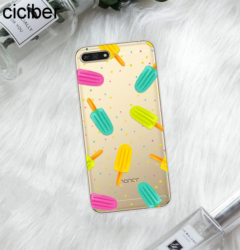 ciciber Ice Cream Pizza Food For Huawei Y9 Y6 Y7 Y5 Y3 Prime Pro 2019 2018 2017 Clear Soft TPU Phone Cases Coque Fundas Capa |