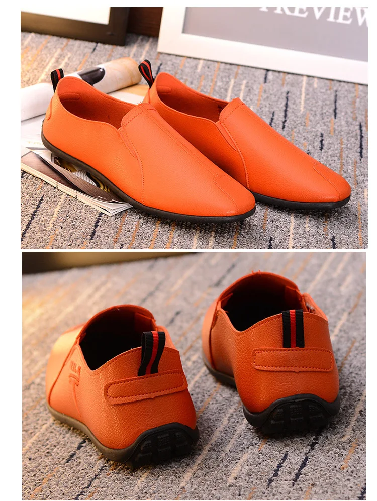 2019 New Solid Color Men's Feet Bean Beans Round Head Flat With Casual Waterproof Soft Bottom | Обувь