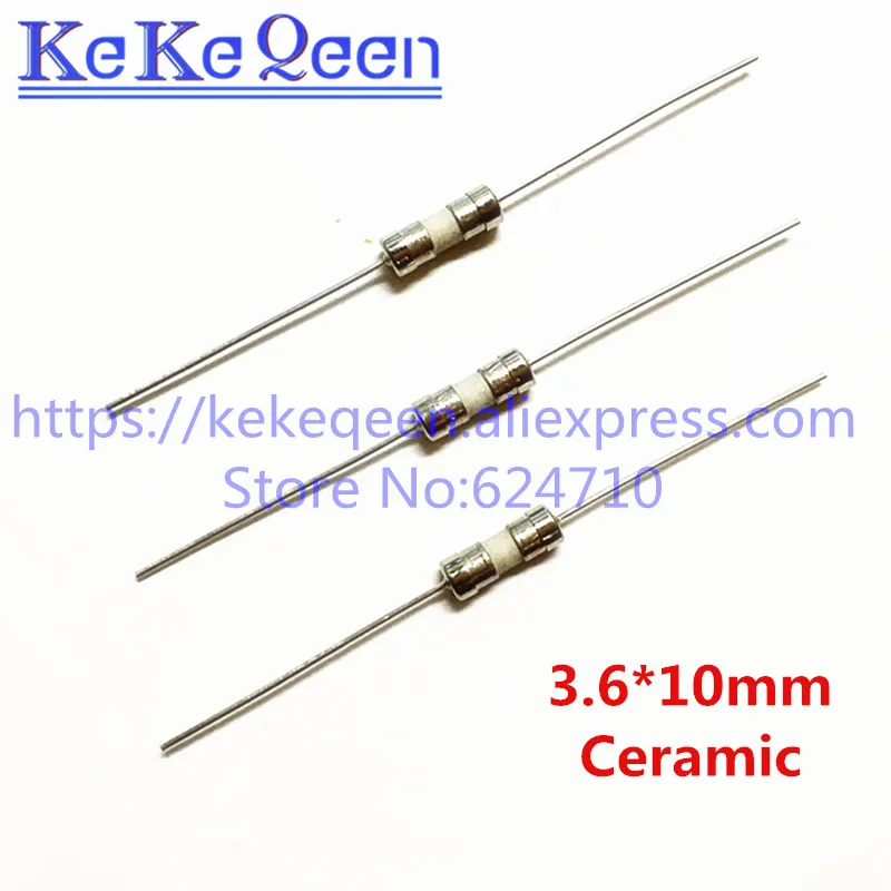 Миниатюрные предохранители 200 шт./лот T3.15A 250 В 3,6*10 мм 3.15A 3150MA 3,6x10, осевой свинцовый керамический предохранитель с медленным выдувом, бесплатная доставка