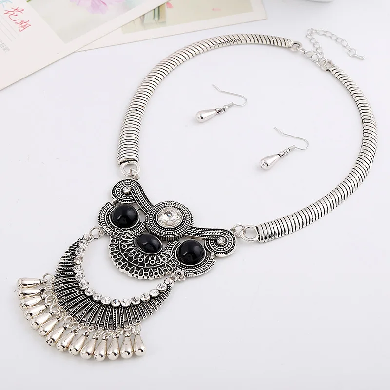 LOVBEAFAS модные браслеты удлиненное ожерелье серьги для женщин ювелирные наборы с