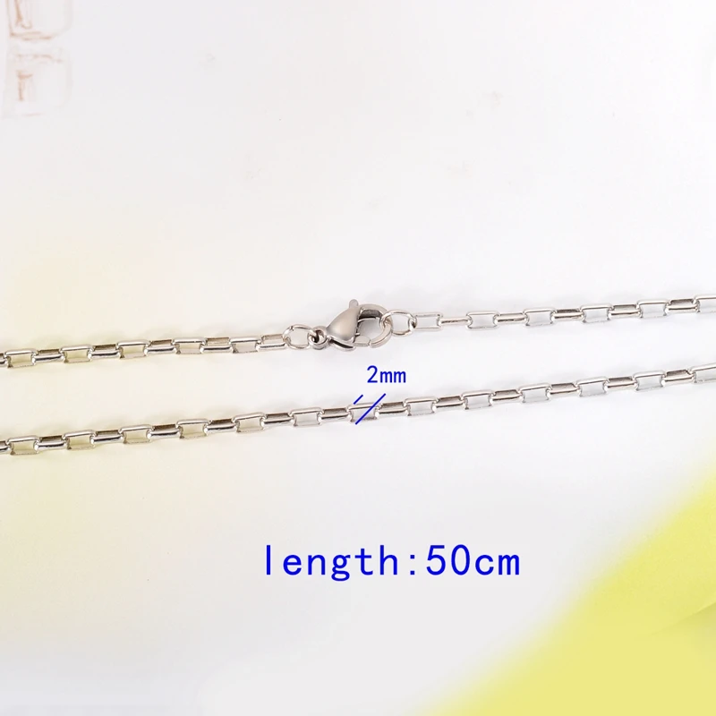50cmx2mm Нержавеющая сталь funique Серебряный тон витая веревка микс цепь ожерелье для изготовления ювелирных изделий мужское женское ожерелье с длинной цепью ювелирные изделия - Окраска металла: 50cmx2mm