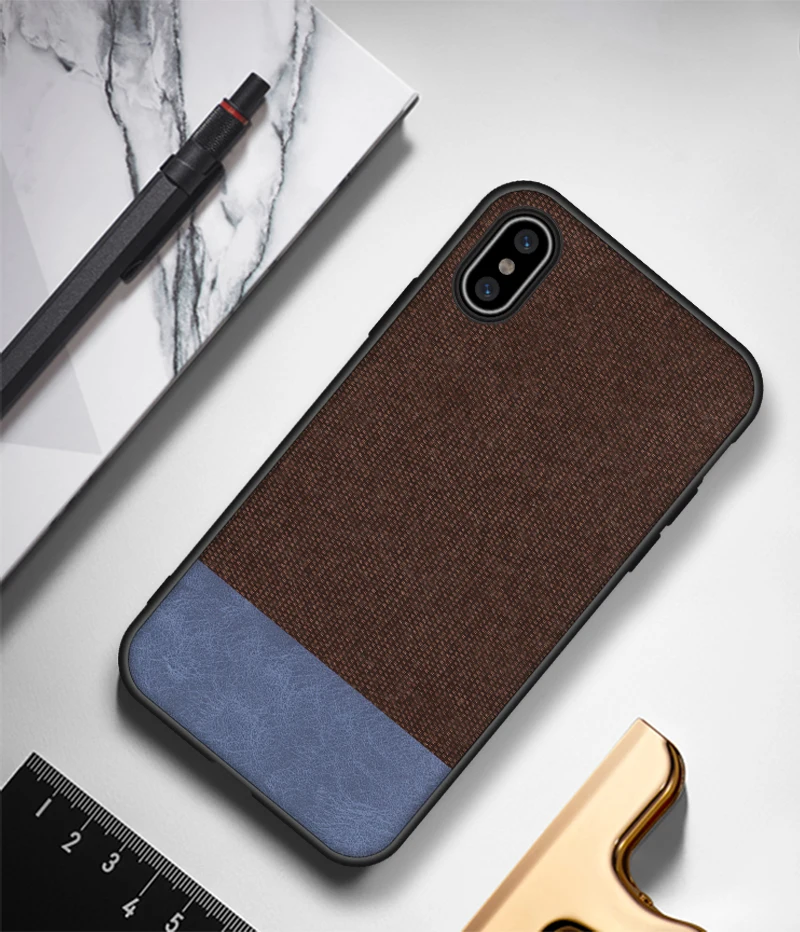 Для Iphone XR чехол, мягкий силиконовый край, роскошный тканевый чехол для Iphone XS Max, текстильный Хлопковый чехол для Iphone x 7 8 Plus 6 6s