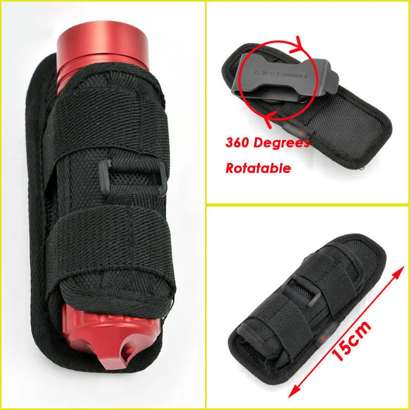 Чехол для фонарика с защитой от поворота на 360 градусов 15 см x 5 см|torch c8|torch holstertorch bag