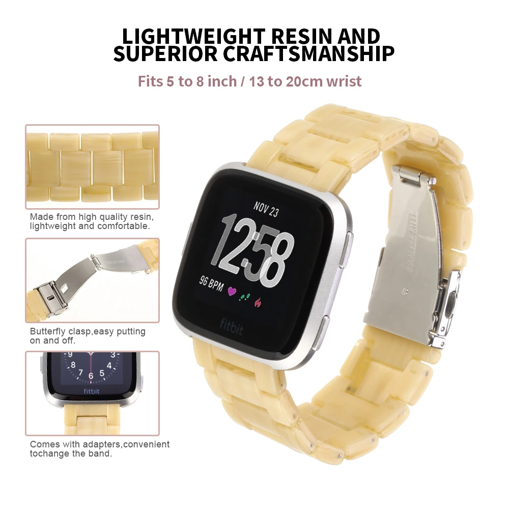 Ремешок из смолы совместимый с Apple Watch Band 22 мм женские и мужские модные часы Fitbit |