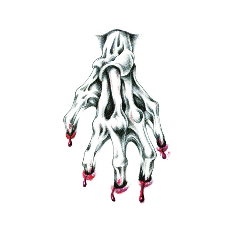 1 шт. водостойкая временная татуировка на Хэллоуин руку ужас временную рану