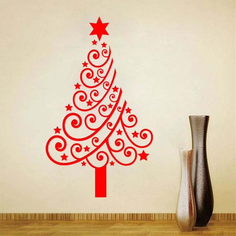 

New christmas Tree Wall Stickers Decal For Bedroom Kids Room DIY Home Decoration Decor Stickers Murals
