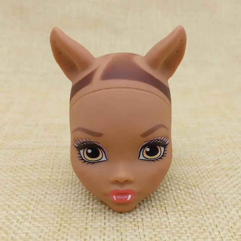 2 Мягкие пластиковые DIY куклы головы для Monster High кукла BJD кукла практическая Монстр демон голова без волос - Цвет: 2