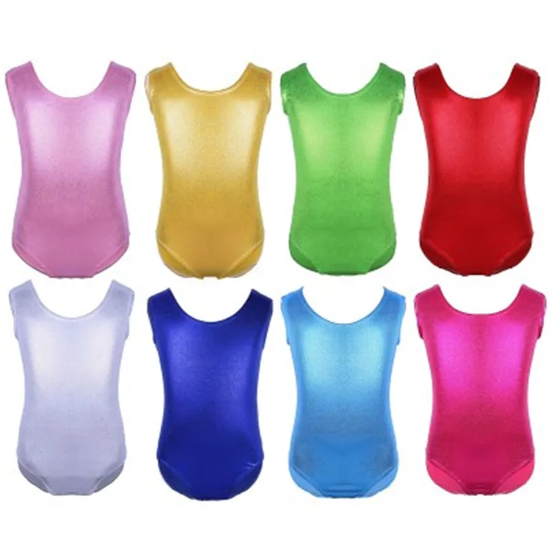 Детский гимнастический купальник для девочек танцевальный балетный трико