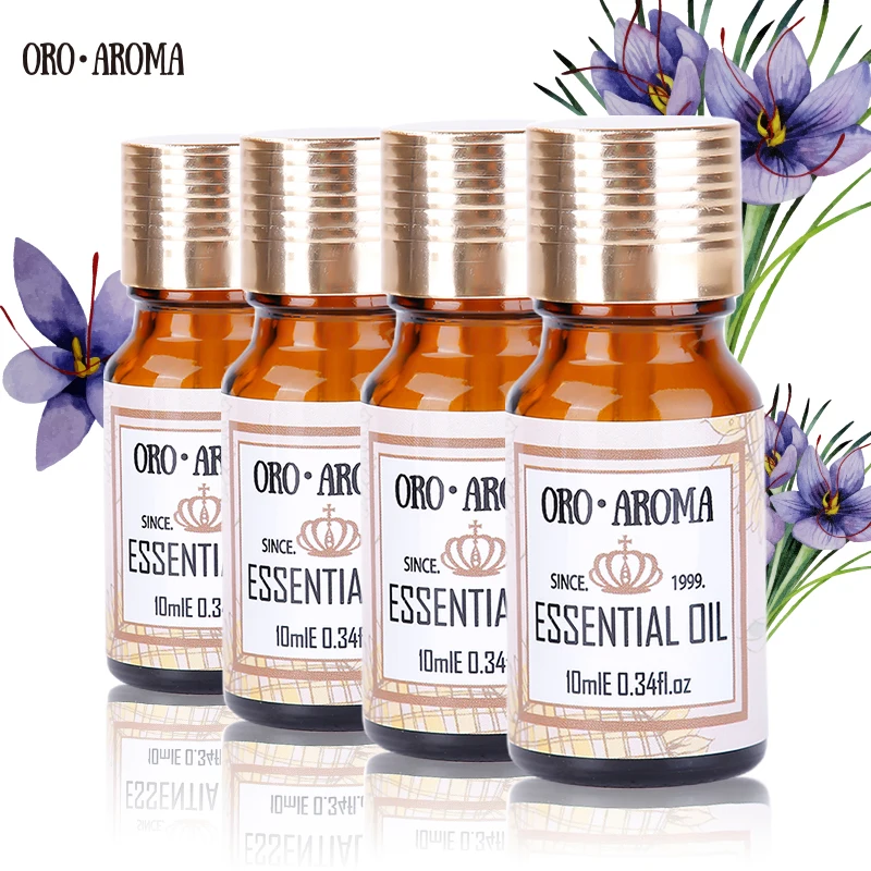 

Oroaroma tea tree castor jojoba lavender Essential Oils Pack For Aromatherapy Massage Spa Bath 10ml*4