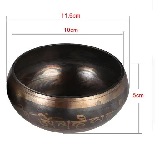 Изысканная ручная работа Тибетский колокольчик металлическая Поющая чаша с