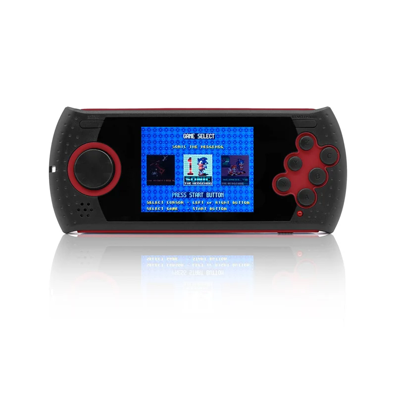 Red 16 бит 3," ЖК портативная игровая консоль встроенный 100 классические игры для ретро видео игр плеер Поддержка HDMI выход и sd-карта - Цвет: Red