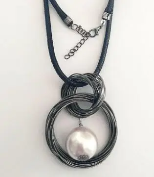 Красный белый жемчужный шар Длинные ожерелья с подвесками новые круги имитация