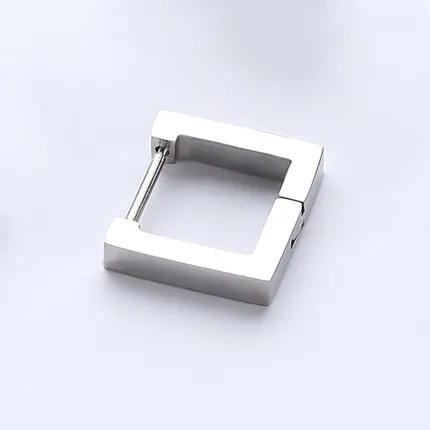 square silver 1 шт. Gethic модные треугольные квадратные серьги-гвоздики с ромбовидным сердцем из нержавеющей стали для мужчин и женщин - Окраска металла: square silver