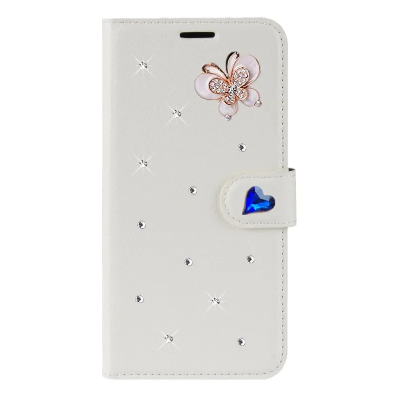 Для huawei mate 10 20 lite P20 Pro Honor 10 9 8 P9 P10+ Y5 Prime Y9 чехол для телефона DIY Алмазный Флип кожаный чехол-кошелек - Цвет: white