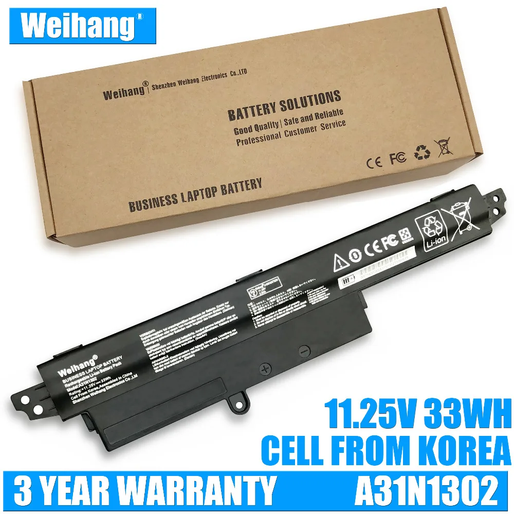 Аккумулятор Weihang 11 25 в 33Wh A31N1302 для ASUS VivoBook X200CA X200MA X200M X200LA F200CA R200CA 6 &quotA31LMH2