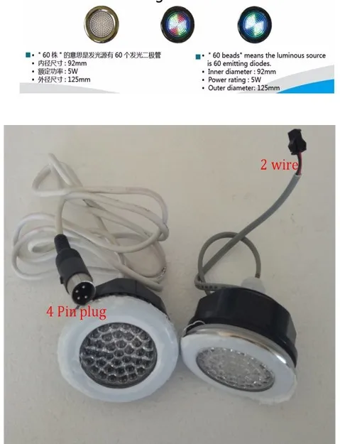 2 5 &quotethink Spa светильник 12 bead гидромассажная Ванна светодиодная лампа для замены