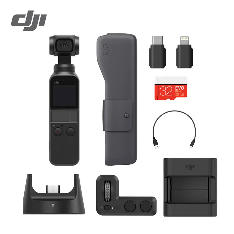 DJI Osmo карман 3-осевая стабилизированная для цифровой зеркальной камеры 4K 60fps видео DJI компактный и интеллигентая(ый) Osmo карман