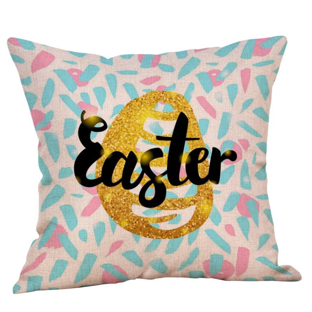 16 styles Cushion Cover Easter Cotton Square Rabbit ome Decoration maison Waist Decorative Pillowcases hrow PillowCase F300102 |