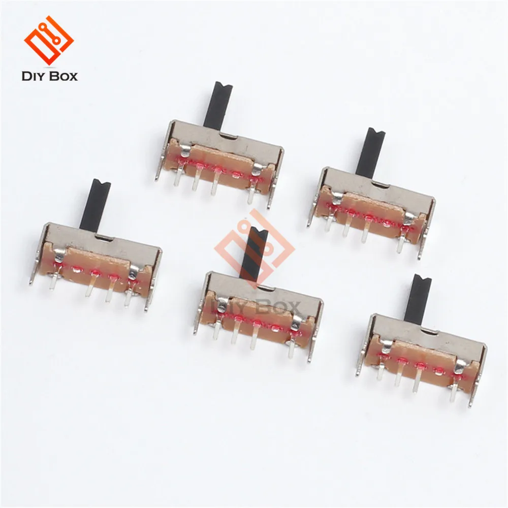 10 шт. SS13D07 скользящий переключатель 1P3T 4Pin W/ручка 6 мм 3 положения тумблер Для DIY Электронный