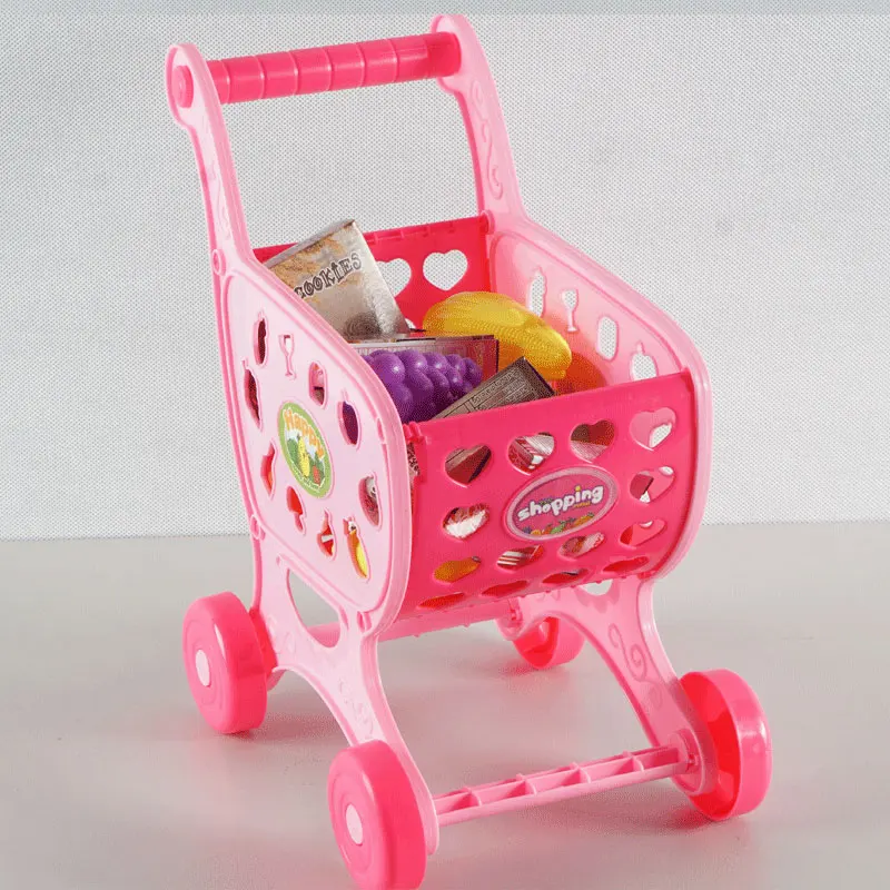 Забавная Милая Мини-детская корзина для супермаркета с полной продуктовой едой