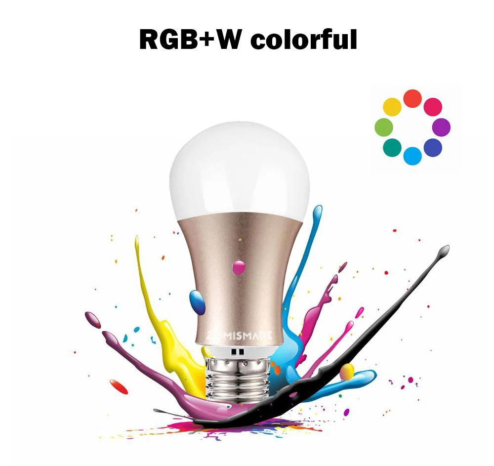 Лампочки RGB для Google Home затемнения E26 E27 умная лампа Цвет Изменение мобильный