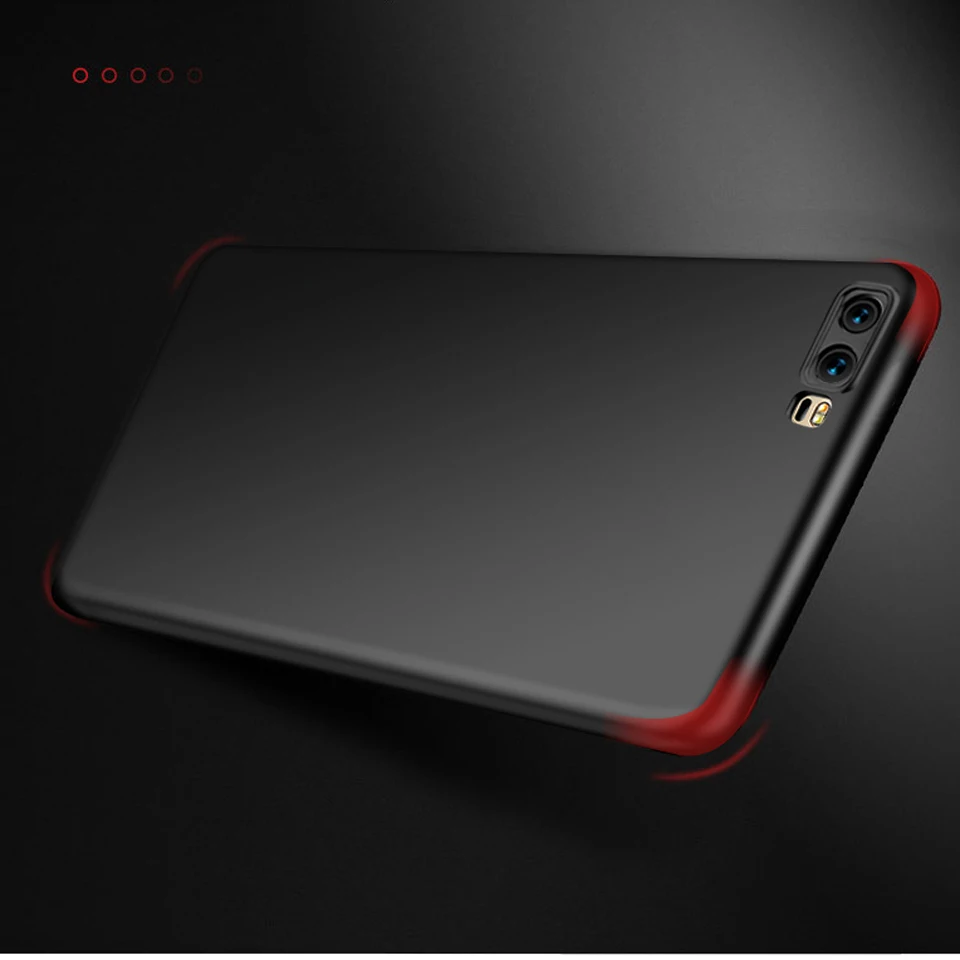 Мягкие черный красный из металла масло Блеск ТПУ телефон чехлы для huawei P9 Lite 2017 P8