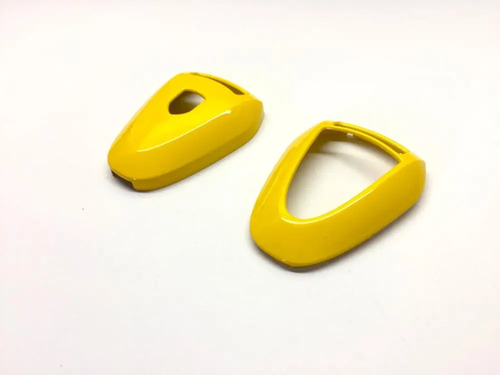 Gold Yellow Жесткий пластиковый глянцевый многоцветный БЕСКЛЮЧЕВОЙ пульт дистанционного управления защитный чехол для ключа Крышка для Porsche черная головка дистанционного ключа - Название цвета: Gold Yellow